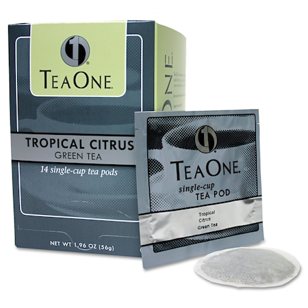Tea One Tea Pods, Tropical Citrus Green, PK14 20706